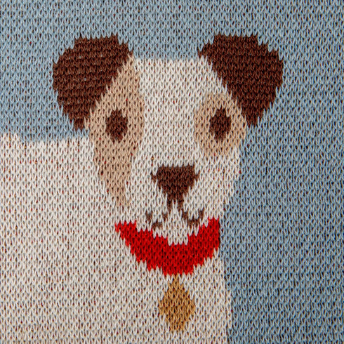 40" 32" Creative Co-Op Cotton Knit Baby Blanket with Terrior Dogs, L x W