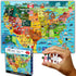 Think2Master United States Map 250 Pieces Jigsaw Puzzle - Fun Educational Toy for Kids, Great Gift for Ages 8+