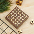 Ajuny Tic Tac Toe Board Games, Decorative Storage Box with Wooden Brass Inlays for Kids and Adults