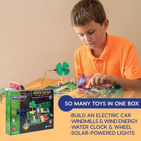 Snap Circuits Green Energy Electronics Exploration Kit - 45+ Parts with Over 125 STEM Projects for Kids 8+