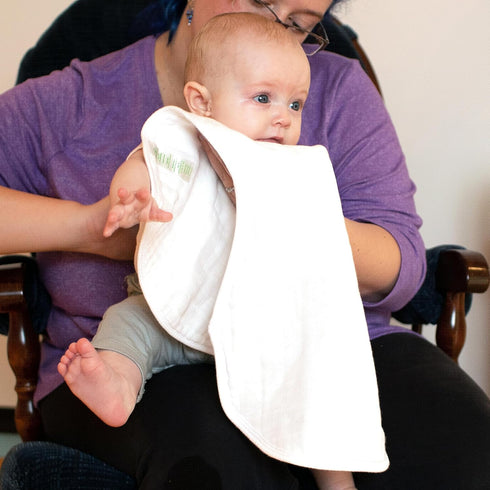 100 green sprouts Organic Cotton Muslin Burp Cloths, Adult Use Only, Hypoallergenic, Standard by Oeko-TEX Certified