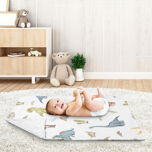 Sweet Jojo Designs Watercolor Dinosaur Dino Boy Soft Baby Blanket Receiving Security Stroller Swaddle Toddler Newborn