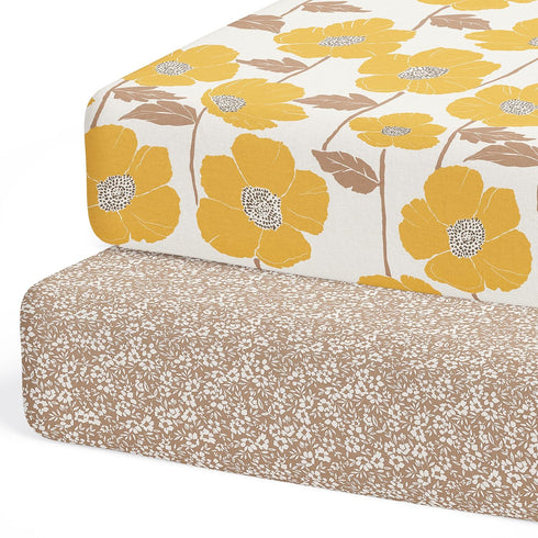 Crib Sheets Neutral - Fitted Baby Crib Sheets Bed for Girl Boy