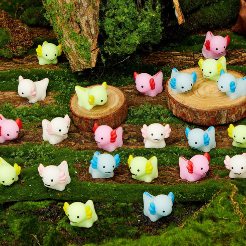 28 Packs JOYIN Valentines Day Gifts for Kids, Axolotl Mochi Squishy Toy with Funny Valentines Day Cards for Kids School
