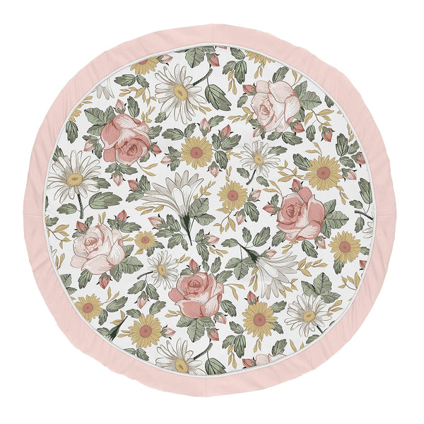 Sweet Jojo Designs Vintage Floral Girl Baby Playmat Tummy Time Infant Play
