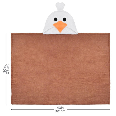 Natemia Premium Hooded Baby Towels - Ultra Soft Baby Bath Towel with Animal Design, Toddler Bath Towel, Newborn Towels