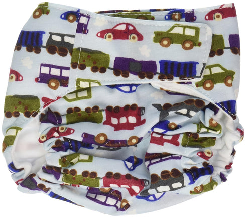 That's a Wrap Diaper Cover - Trains & Cars, Medium
