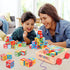Atoylink ABC Wooden Building Blocks - 30 Pcs Alphabet & Number Stacking Toys with Storage Pull Toy Car for Toddlers 1-3