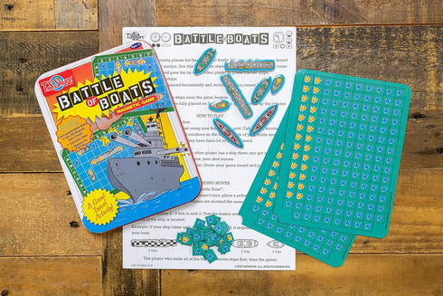 50516 TS Shure by Bendon Battle of The Boats Games Mini Magnetic Activity Tin with Illustrated Foam Magnets