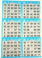 American Games SmallToys 6 on Blue Bingo Paper Game Cards - 500 sheets -