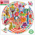 eeBoo Piece and Love Positivity 500 Piece Round Circle Jigsaw Puzzle for Adults and Families, Glossy Pieces