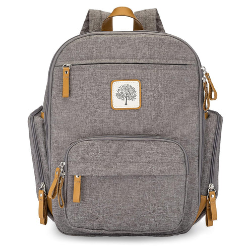 Parker Baby Diaper Backpack - Full Zip Diaper Bag with Insulated Pockets