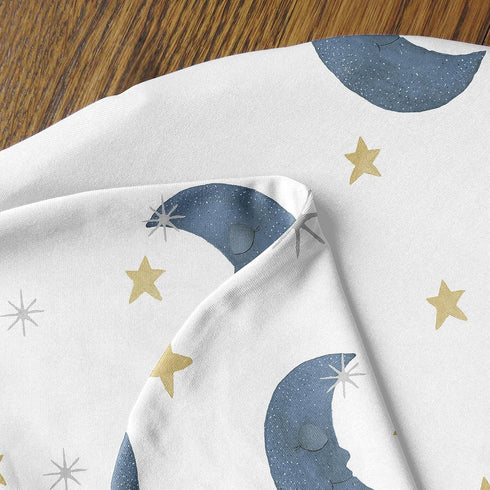 Set Sweet Jojo Designs Moon Star Baby Boy Girl Cocoon and Beanie Hat Jersey Stretch Knit Sleeping Bag Infant Newborn
