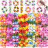 jollylife 60PCS Hawaiian Luau Leis Necklaces, Bracelets, Headbands for Tropical Summer Party Decorations