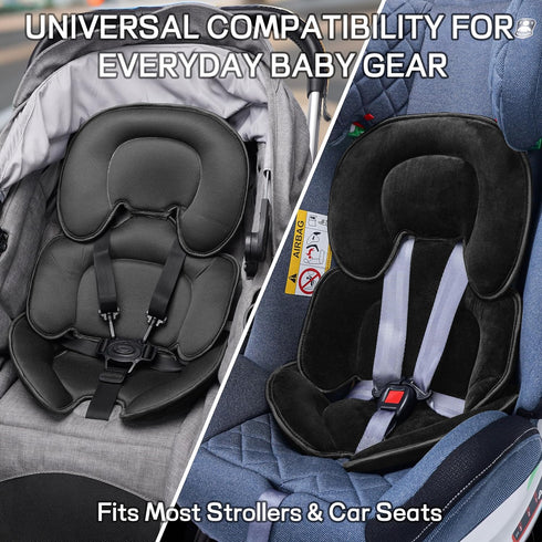 Ihaapsi Universal Baby Seat Liner Reversible Infant Car Seat Insert & Stroller Cushion Head & Body Support for Newborns