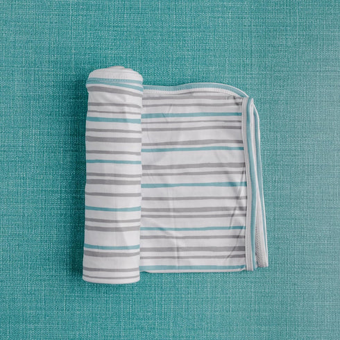 Lars & Lola Cozy 31.5 31.5 inches Baby Swaddle Blanket for Baby Boy or Girl Unisex Wrap Soft Baby Essentials x Mint