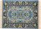Blue Dollhouse Rug, Miniature Carpet for 3” to 12” Dolls, 10 x 7 Rectangle Toy House Accessory Decor