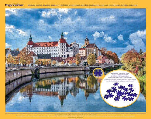 Neuburg Castle Palace, Germany - 500 Piece Jigsaw Puzzle for Adults, 20.4 in. x 14.9 in. | 52 x 38 cm