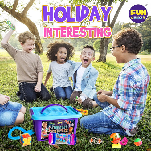 Pack 4-12, 5-7 Fidget Box for Boys Girls FunKidz Fidget Toys for Kids Autistic Sensory Mystery Birthday Gifts