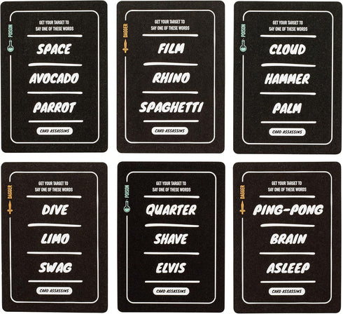 Stellar Factory Card Assassins: A Party Game without Safe Words