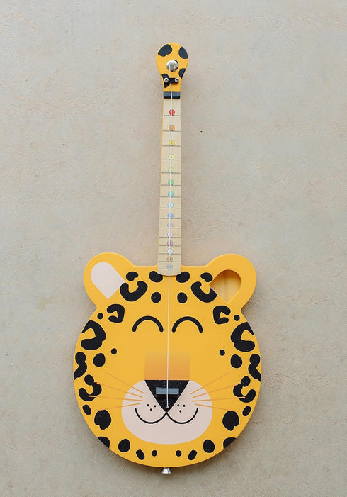 Leopard Guitar, 1 Stringed Toy Instrument for Kids, Perfect Intro to Music for Young Kids Ages 3 and Up
