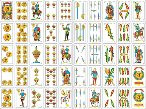 Liliane Collection Spanish Playing Cards - 2 Full Decks with 50 Cards - Smooth Plastic Coated Cards – cartas Barajas o Naipes Espanoles in a Beautifully Artistic Traditional Design