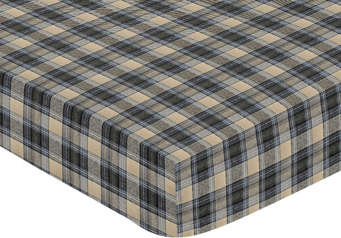 Sweet Jojo Designs Fitted Baby Crib Sheets (Woodland Plaid) for Boys, Infant Nursery, Toddler Room - Standard Size