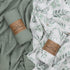 2 Pack 47" 47" Organic Baby Muslin Swaddle Blankets for Boy or Girl - Eucalyptus Leaves and Sage Swaddling Blanket