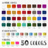 Watercolor Paint Set - 50 Travel Watercolors, Paint for Adults, Kids, Beginners, Palette with Paper, Brush, Art Supplies