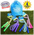Deluxe Jump Ropes 7-Foot (7') - Pink, Green, Purple & Blue Gift Set with Bonus Storage Bag - 4 Pack