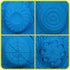 READY 2 LEARN Wooden Dough Stampers - Set of 4 for Kids Playdough and Pottery Texture Tools