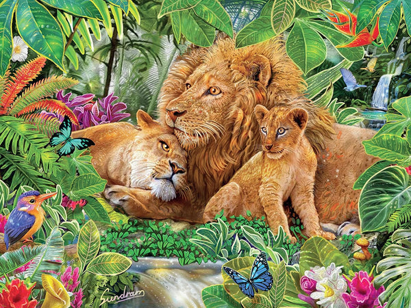 Ceaco Harmony Lion Family, 550 Piece Jigsaw Puzzle