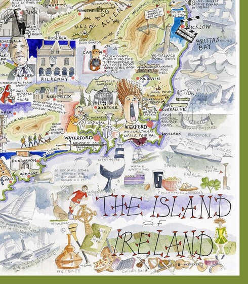 1000 Piece Jigsaw Puzzle - Comical Map of Ireland Artwork by Tim Bulmer - Funny Jigsaw Puzzles for Adults