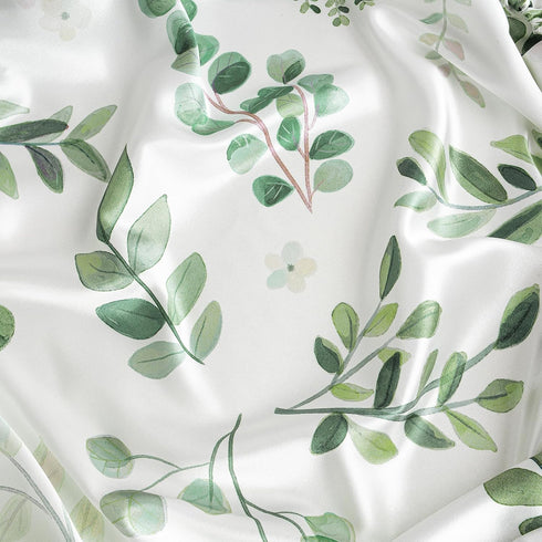 Sweet Jojo Designs Green Boho Floral Leaf Boy Girl Gender Neutral Unisex Baby Satin Fitted Crib Sheet Infant Newborn