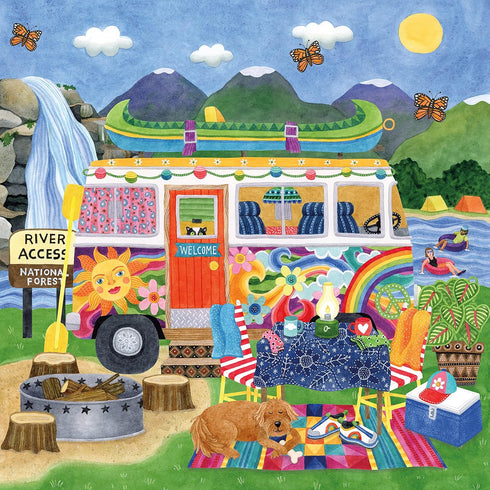 Ceaco - Happy Camper - Waterfall Camper 300 Piece Jigsaw Puzzle