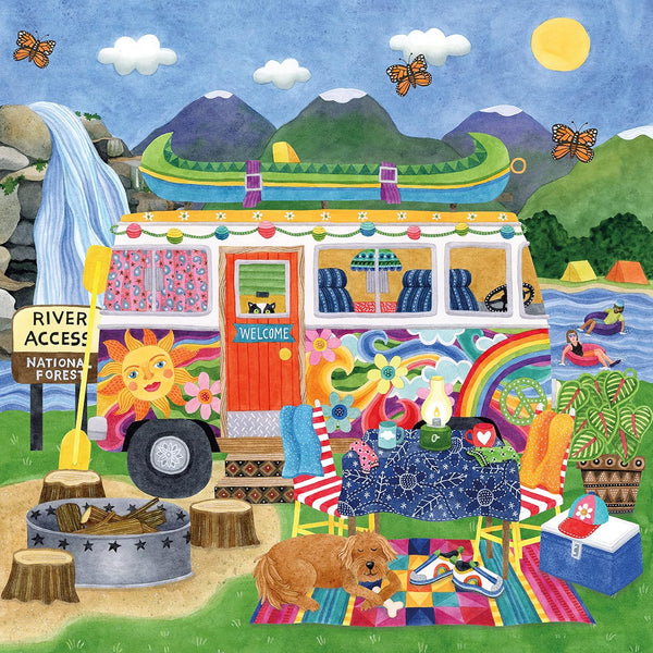 Ceaco - Happy Camper - Waterfall Camper 300 Piece Jigsaw Puzzle