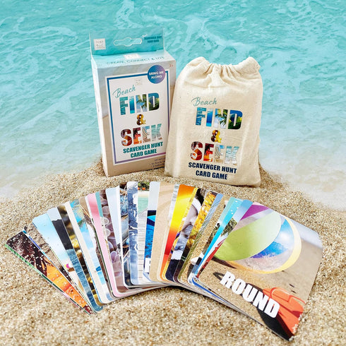 Hapinest Find and Seek Scavenger Hunt Card Game for Kids, Beach Edition