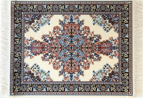 Dollhouse Area Rug Beige Miniature Carpet Accessory for Doll Houses, 10 x