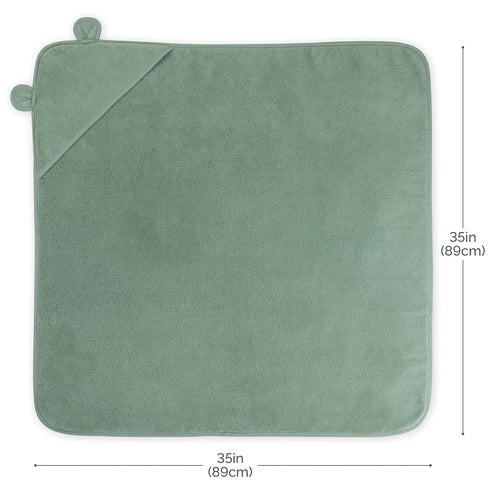 100% 450 (35" 35") Natemia Hooded Baby Bath Towel - Organic Cotton Baby Towels for Newborns, Toddlers, Boys, Girls