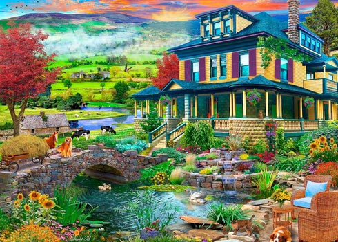 1000 Piece Jigsaw Puzzle - Grandma's Country House by Ceaco - David MacLean
