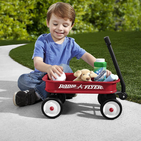 12.5" 1.5+, Radio Flyer Mini Classic Red Wagon for Kids, Toy Wagon For Kids Aged Play-Size Version of the Classic