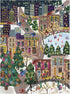 Galison Sparkling City - 1000 Piece Foil Puzzle with Colorful Illustrations and Gold Foil Accents