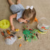 Prehistoric Dinosaur Playset – 45 Assorted Plastic Animal Figures with Storage Container for Kids