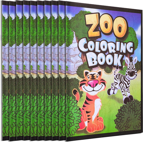 72Pcs Zoo Animal Coloring Books Bulk for Kids - 9"x11" Animal Party