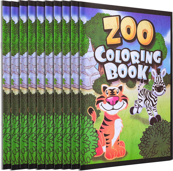 72Pcs Zoo Animal Coloring Books Bulk for Kids - 9"x11" Animal Party