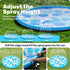 6ft Summer SLOOSH Splash Pad Sprinkler Mat - Tropical Leaves Outdoor Water Play Toys for Kids Dogs, Backyard Party