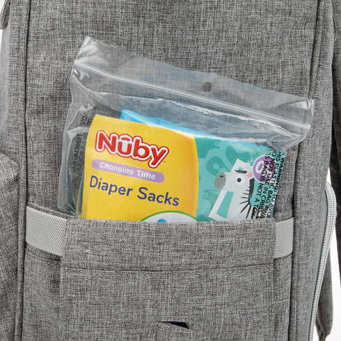 (6-Pack) 50 Count Nuby Diaper Disposal Bags for Baby - Disposable Bags - Fresh Baby Powder Scent - Blue