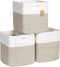NaturalCozy Storage Cubes 11 Inch Cotton Rope Woven Baskets for Organizing, 3-Pack
