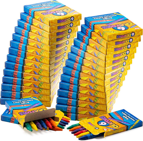 120, 6-Packs 720 Bedwina Bulk Crayons - Case of Total Crayons Bulk School Supplies for Kids, Toddlers, Teachers