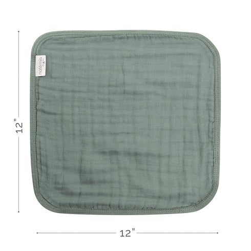 Natemia Baby Washcloths for Newborn - 5 Piece Set, 6 Layer, Super Absorbent, Ultra Soft Rayon from Bamboo, Baby Girl/Boy